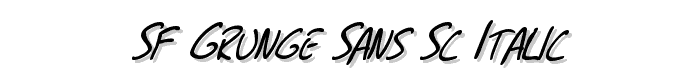 SF Grunge Sans SC Italic police